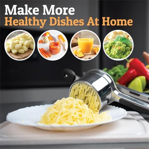 Potato Ricer Stainless Steel for Mashed Potatoes,Potato Press Ricer Kitchen Tool and Gadgets,Hand Potato Masher Food Masher Tool