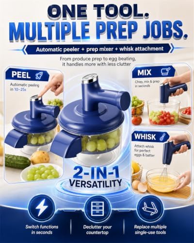 Transparent Electric Fruit and Vegetable Peeler, One-Touch Peeling Machine