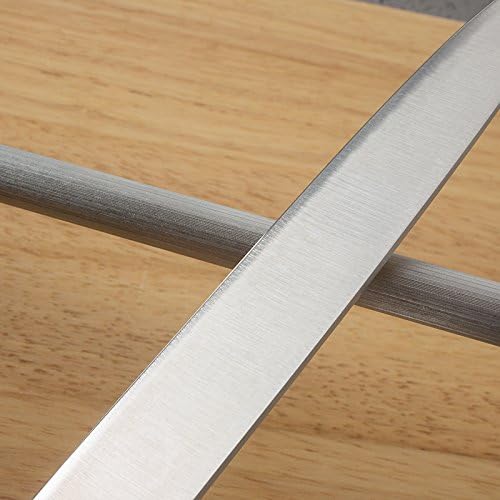 Professional Carbon Steel Black Knife Sharpening Steel, Black 12 Inch (Pack of 2)