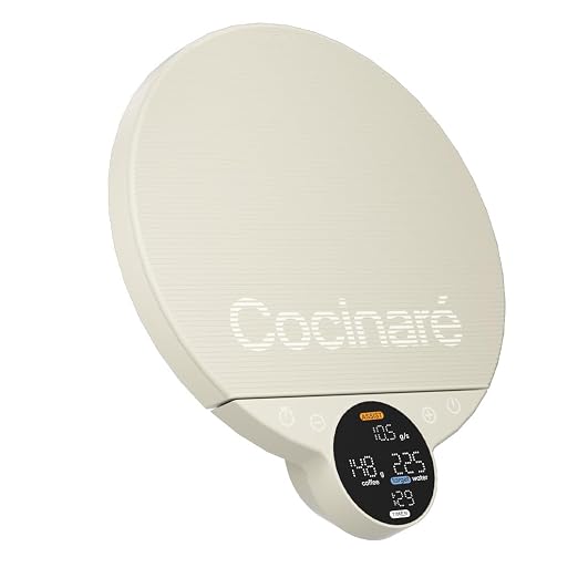 Balance Lite Smart Coffee Scale with Timer, 3kg/0.1g Precision Digital Scale for Pour-Over, Espresso & Drip, 3 Brewing Modes (Assist, Weigh, Competition), Adjustable Ratios & Flow Rate, White