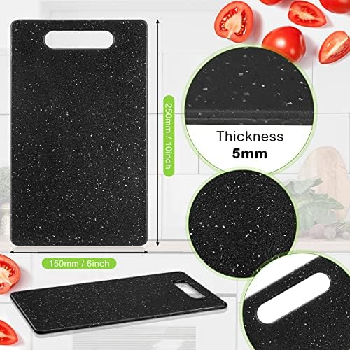 Lounsweer Small Plastic Cutting Board Kitchen, 6" X 10", Black
