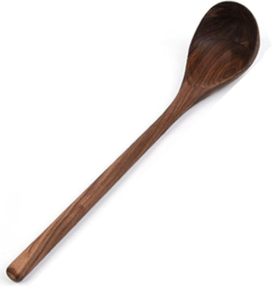 Walnut Wood Ladle - 14" Soup Spoon with Comfortable Grip and Smooth Finish