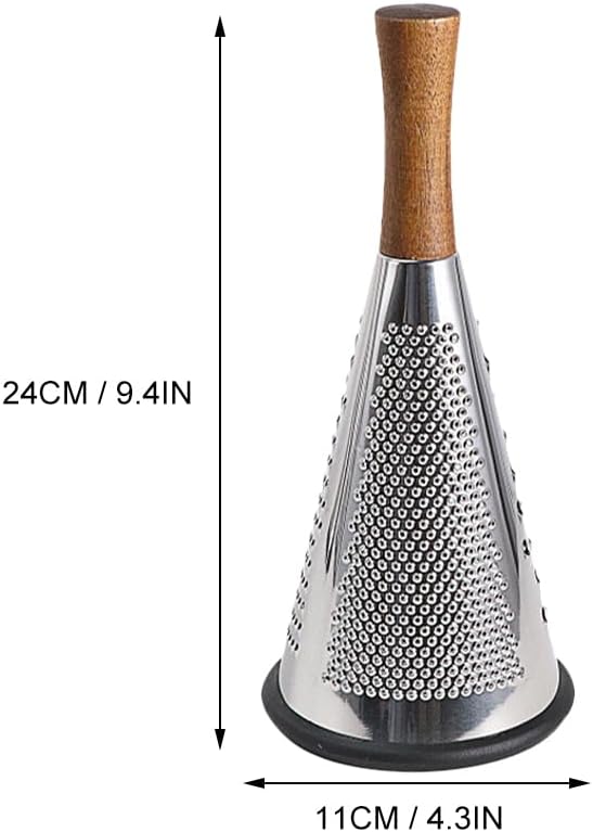 Kitchen Grater Potato Grater Fruit Chopper Home Tools Cheese Grater Vegetable Stripper Handle Cheese Graters Cone-Shaped Vertical Kitchen Accessory Wood