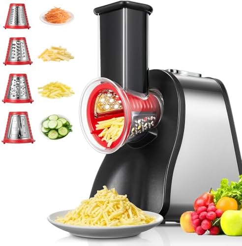 Electric Cheese Grater Salad Maker, Cheese Shredder for Home Kitchen Use