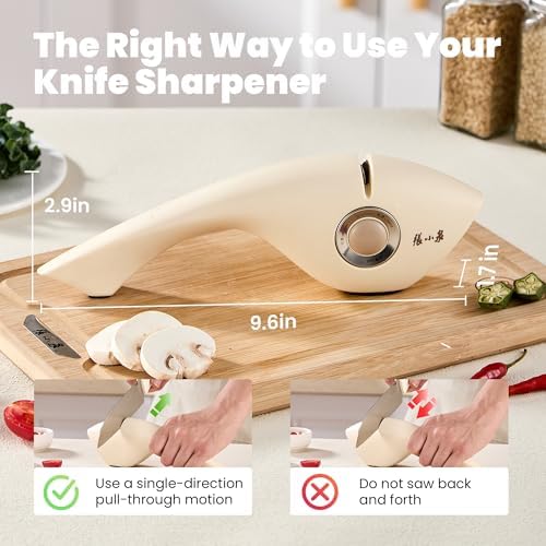 3‑Stage Manual Kitchen Knife Sharpener, Diamond & Ceramic Blade Sharpener