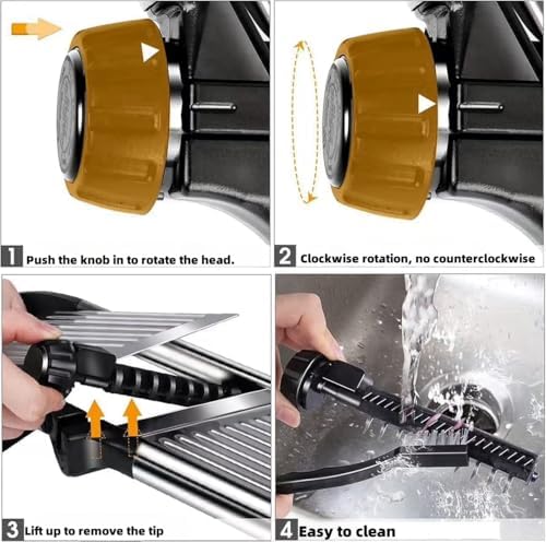 GYH&GXR Mandoline Slicer with Adjustable Stainless Steel Blades for Kitchen, Vegetable Chopper for Potato, Tomato, Carrot, Fruit and Onion Cutter