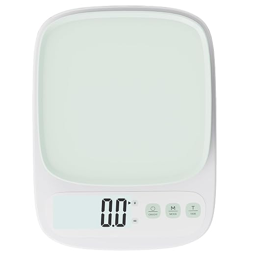 YRY Minimalist Precision Kitchen Scale - 22lbs (10kg) Capacity, 1g (0.035oz) Graduation, Large LCD Display, Tare Function, and ML Unit Green(10kg/1g)