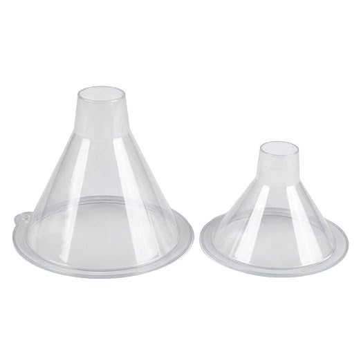 BleedZone Small and Medium Plastic Funnels for Filling Bottles, Small Funnel for Powder, Glitter & Spices, Plastic Funnels for Liquids, Perfume, Essential Oil, Kitchen Funnel Set Clear Durable 2 Pack