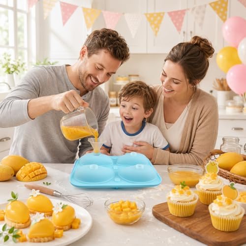 Mango Silicone Mold Mango Shape Cake Mold 3d Fruit Silicone Mold Mango Chocolate Molds for Baking Pastry Chocolate Candy Pudding Ice Cream Dessert Jelly Candle Soap Cake Cupcake Fondant Mould
