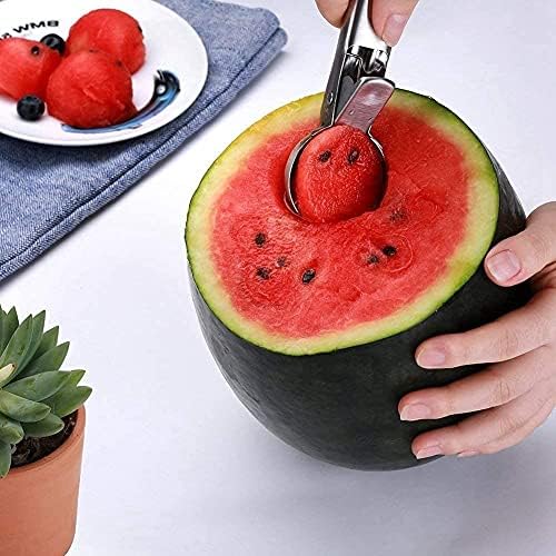 Sakoraware Stainless Steel Icecream Serving Spoon | Scooper for Ice Cream Fruit Scoop with Trigger | Big Size Multifunctional Pack of 1