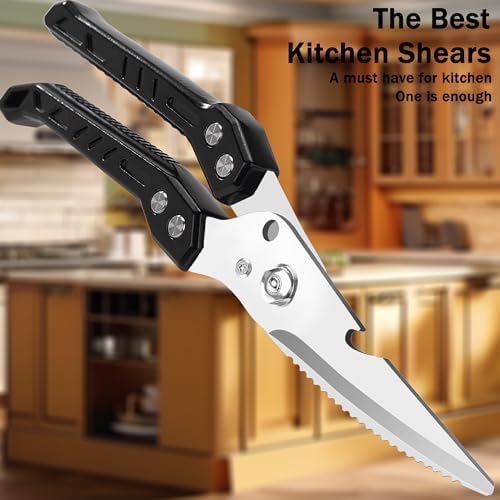 Heavy Duty Kitchen Poultry Shears Professional Food Scissors Black