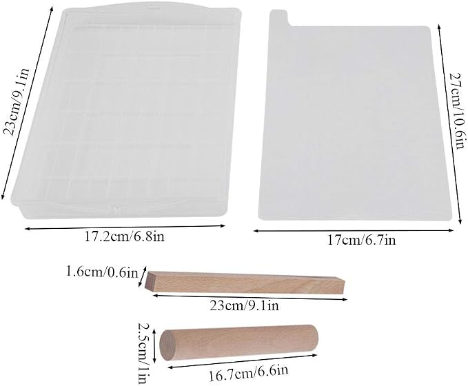 Fdit Silicone Handmade Nougat DIY Nonstick Nougat Making Mat Chocolate Candy Tools Wooden Rolling Pin Set Easy & Convenient