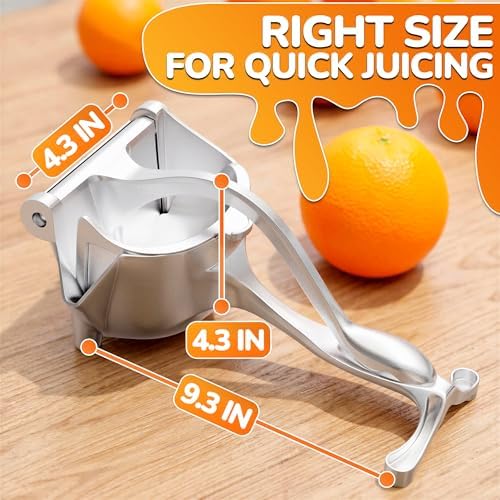 Manual Juicer Hand Press, 0.6 L, Ergonomic Handle, Aluminum Alloy