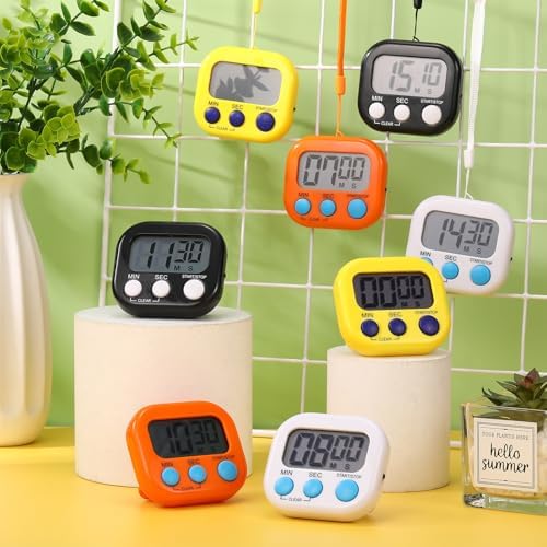 Flutesan 16 Pack Digital Timers for Classroom with Lanyards, Classic Color