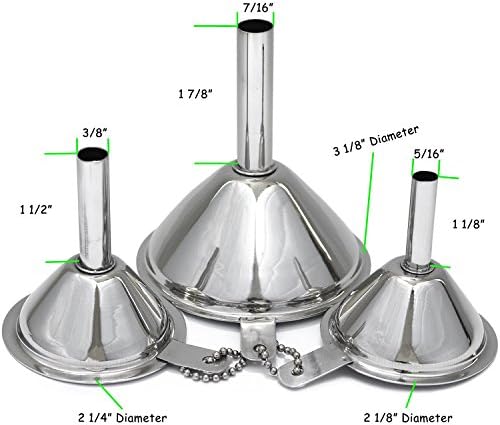 Greenco Estilo 3-Piece Stainless Steel Funnel Set
