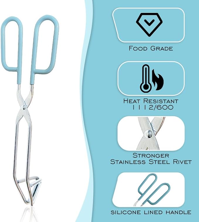 2in1 Potato Masher Kitchen Food Tongs Set - Heavy Duty Stainless Steel Kitchen Tool for Potatoes, Avocados, Beans, or Fruit & Vegetable