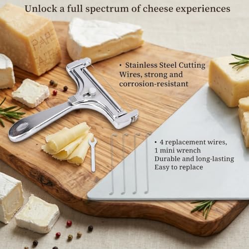 Stainless Steel Wire Cheese Slicer, Cheese Knives Set