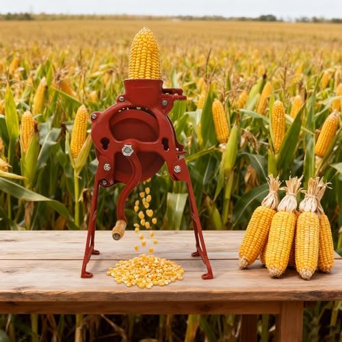 Manual Corn Thresher, Hand Crank Corn Sheller, Heavy Duty Manual Maize Peeler, Shelling Machine Corn Thresher and Peeling Peeler Cob Stripper Tool Maize Shelling for Farms, Families