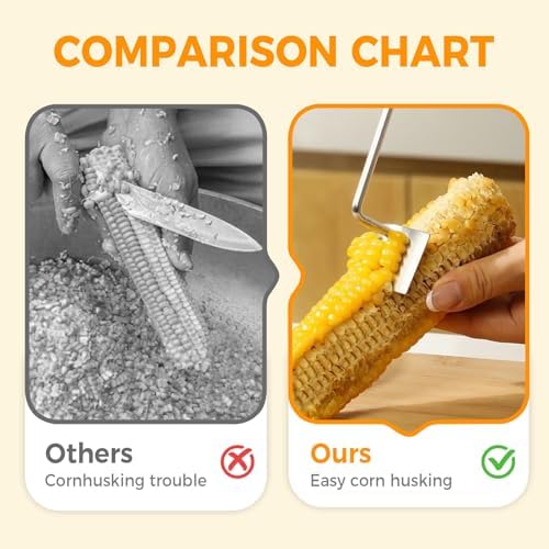 Corn Peeler for Corn on the Cob, Stainless Steel Corn Cob Stripper, Corn on Cob Remover Corn Cob Stripper (Style B-1PC)