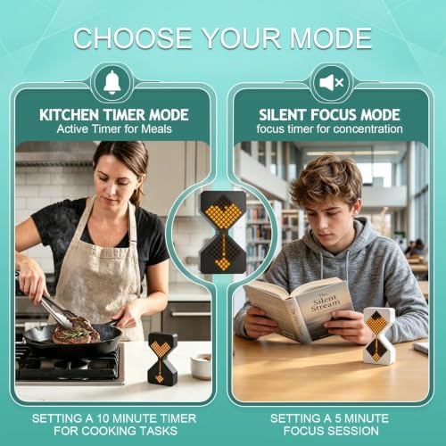 Digital Hourglass Visual Timer,LED Focus Timers