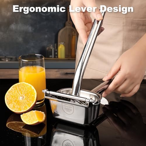 Large Lemon Squeezer, 304 Stainless Steel Citrus Juicer, Heavy duty Manual Juicer For Citrus, Orange, lemon and Other Fruit