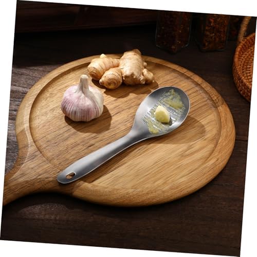 2Pcs Stainless Steel Garlic Grinders Ginger Grater Zester Spoons Fruit Vegetable Grater Spoon for Kitchen
