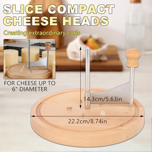 Cheese Curler Wheel,Multi-Functiona Cheese Shaver for Making Various Cheese