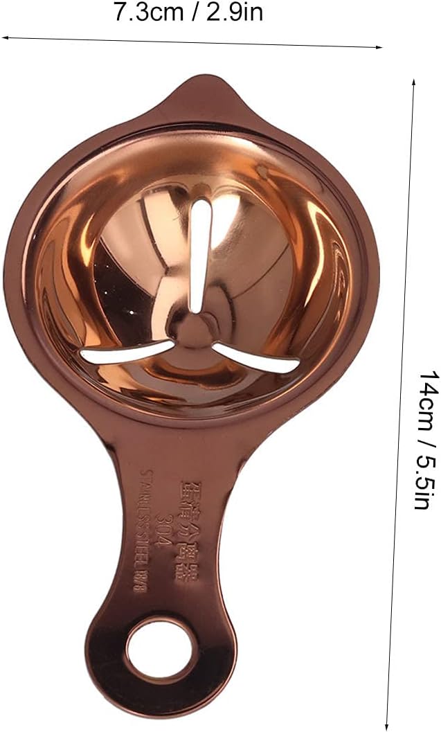 Stainless Steel Egg Separator Efficient Yolk White Divider for Baking Kitchen Gadget (Rose Gold)