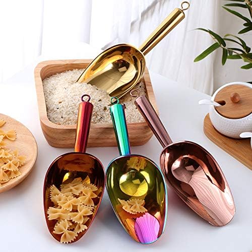 Buy Star Ice Scoop, Premium Stainless Steel Cookie Scoop, Fashion Ice Scoop, Sturdy Flour Scoop, Utility Candy Scoop, Dishwasher Safe (8oz/9 Inch) (Rose Gold)