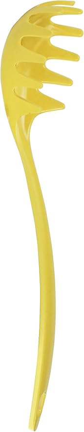 Spaghetti Spoon, Pasta Server, Fork with Ergonomic Handle, Heat Resistant, BPA Free,11.5 inch Melamine Utensil by Reston Lloyd, 6 piece set, Lemon