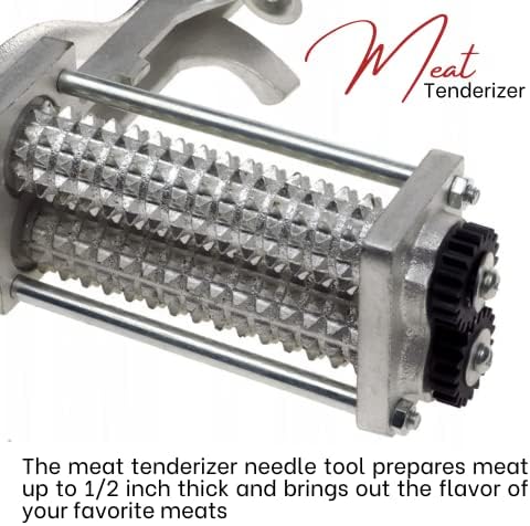 Heavy Duty Manual Meat Tenderizer – Cuber Tool Steak Flatten Tool Meat Tenderizer Commercial Tool Meat Grinder Attachment Clamp-on Tenderizer Rolling Meat Tenderizer Meat