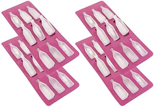 Fairly Odd Novelties Ice Cube Tray, Four Pack, Burgundy Wine