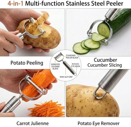 2PCS Multifunctional Julienne Vegetable Peeler for Potato Carrot