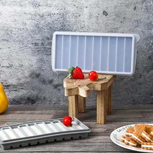 Eaasty 2 Pcs Breastmilk Freezer Storage Baby Food Milk Freezer Trays, Gray