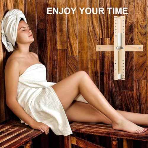 Sauna 30 Minute Sand Timer Hourglass, 30 Min Wooden Sauna Sand Watch, Rotating White Sand Clock, Reloj De Arena, Hear Resistant Wood Hour Glass Sandglass, SPA Room