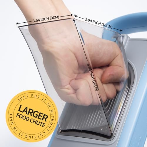 Safe Mandoline Slicer for Kitchen, 6 in 1 Vegetable Chopper, Potato Slicer