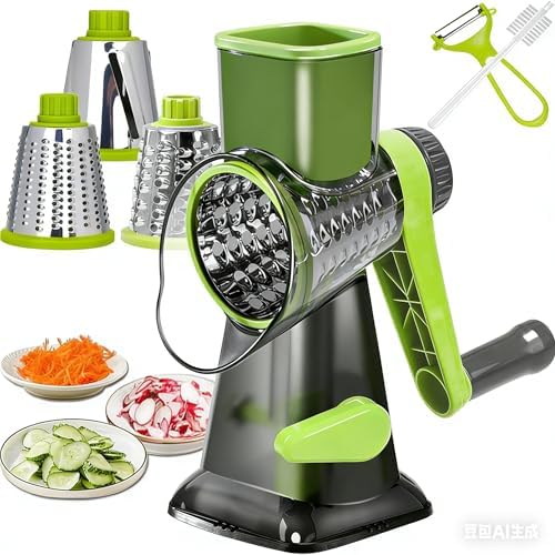 Dachenus Cheese Grater Rotary Cheese Grater,Versatile Cheese Shredder