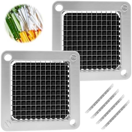 2 PCS Replacement Dicer Chopper 1/4" Blades with Pusher Block
