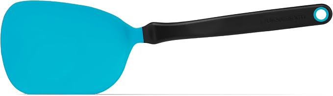 Dreamfarm Chopula Non-Stick-Safe Super-Flexible Sit-Up Spatula with Strong Flat Edge to Separate Food - 12" Dreamfarm Blue | Non-stick cookware safe, heat resistant, thin, flexible flipper, turner and food chopper with sit-up, no-mess handle, 12"