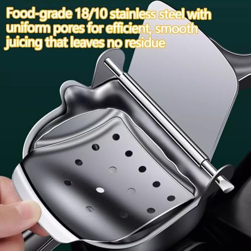 Lemon Squeezer, 304 Food Grade 18/8 Stainless Steel Manual Juicer with Ergonomic Grip, Silver
