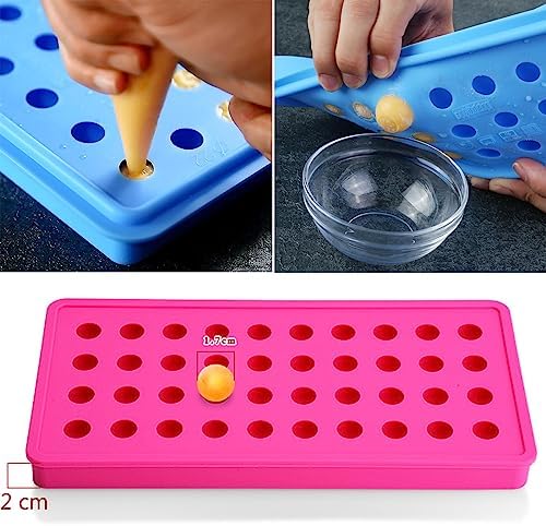Yesland 3 Pack Mini Ice Ball Molds, 120-Cavity Mini Round Silicone Mold/Chocolate Drops Mold, Perefect for Candy, Pudding, Jelly, Milk, Juice, Cocktails & Whiskey Particles