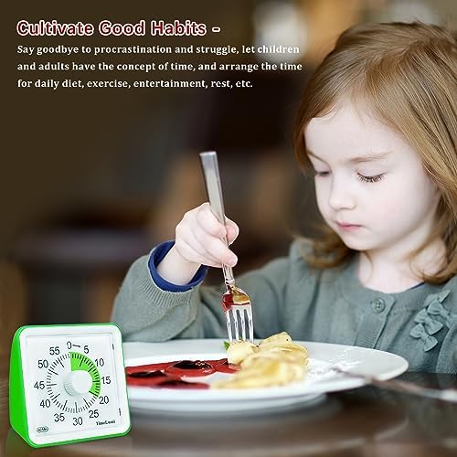 60-Minute Visual Timer for Kids, Management Classroom Timer, Green