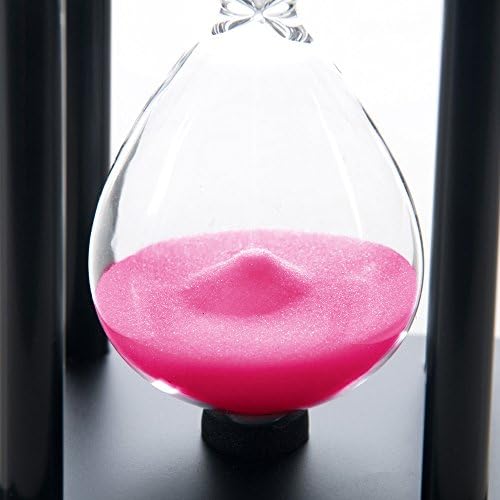 60 Minutes Hourglass, Wood Sand Timer, Pink