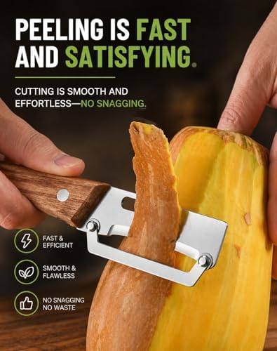 Precision Peeler Pro - Julienne Peeler Vegetable Peeler, Multifunctional Vegetable Peeler, 2.5mm Thickened Stainless Steel Peeler, Heavy Duty Julienne Peelers for Squash, Pineapple, Sugarcane (A+B)