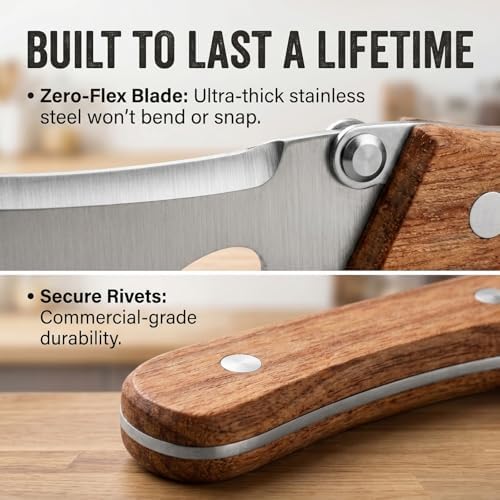 3-in-1 Scallion Shredder & Peeler, 2-in-1 Serrated Peeling Knife Premium Vegetable Peeler with Wooden Handle & Built-In Bottle Opener, Multi-purpose Peeler and Julienne Shredder Set
