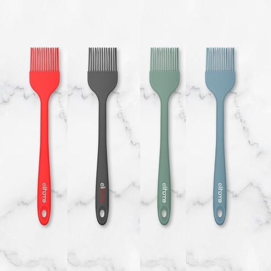 Mini Silicone Basting Pastry Brush, Cooking Brush for Oil Sauce Butter Marinades, Food Brushes for BBQ Grill Kitchen Baking, Baster Brushes Food Grade, 4 Pack Multi Color