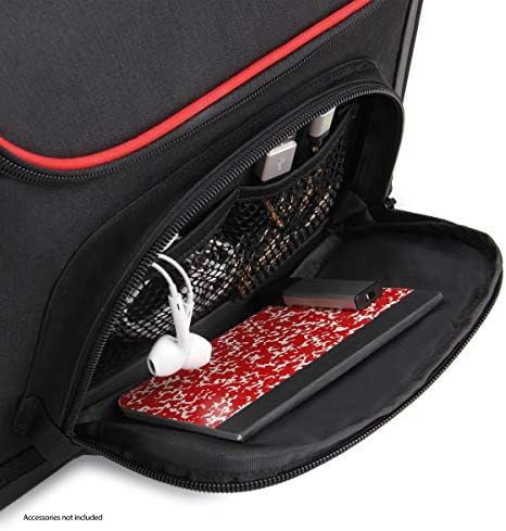 USA Gear Travel Organizer Fits Bartending Kits - Bartending Bag with Shoulder Strap, Customizable Interior for Jigger, Shaker, Cocktail Sets, Bar Tools & Bartender Accessories (Red Bag Only)