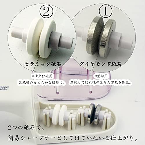 Nagao Tsubamesanjo Knife Sharpener, Double Sharpener, Rough Sharpener (Diamond), Finishing Sharpener (Ceramic), Double-edged, Made in Japan