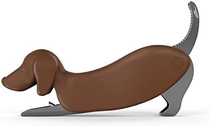 Genuine Fred WINER DOG Dachshund Dog Shaped Corkscrew, Brown