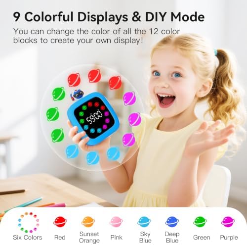 Yunbaoit Digital Visual Timer for Kids, 99-Minute Countdown, Rechargeable